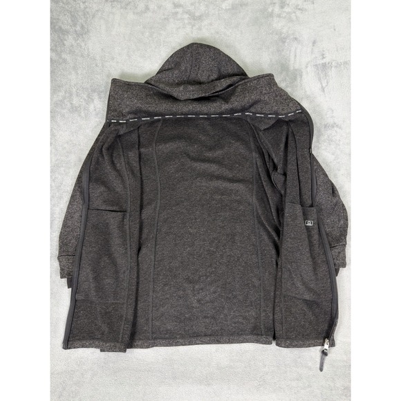 Kenneth Cole Reaction Knit Jacket Womens 2XL Black Full Zip Hooded Coat - Picture 6 of 11